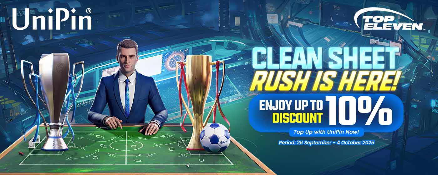 Clean Sheet Rush Update!  Enjoy Up to 10% Discount with UniPin⚽🏆